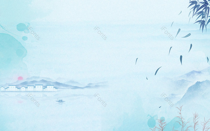 中国风泼墨山水写意节日节气通用背景,插画/手绘图,插画/手绘图库,插画/手绘图下载,插画/手绘
